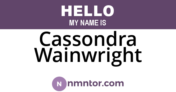 Cassondra Wainwright