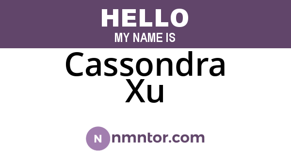 Cassondra Xu