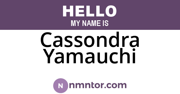 Cassondra Yamauchi