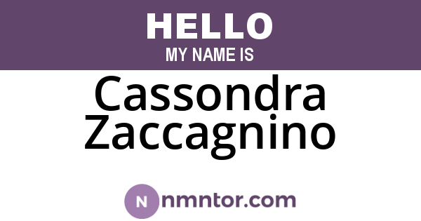 Cassondra Zaccagnino
