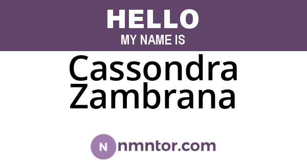 Cassondra Zambrana