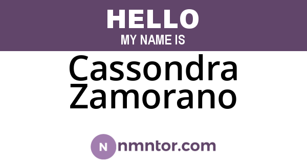 Cassondra Zamorano