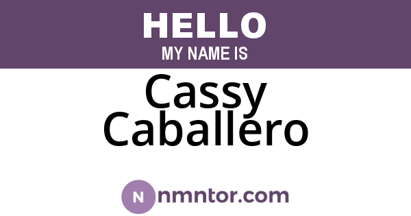 Cassy Caballero