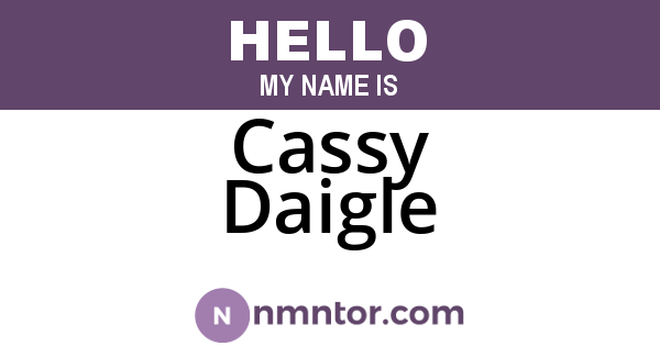 Cassy Daigle