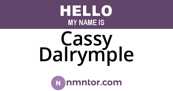 Cassy Dalrymple