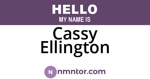 Cassy Ellington