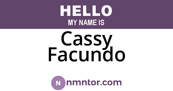 Cassy Facundo
