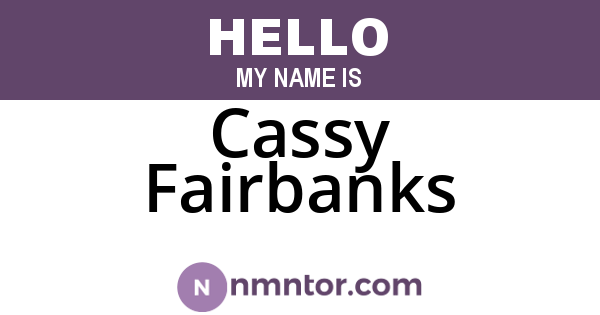 Cassy Fairbanks
