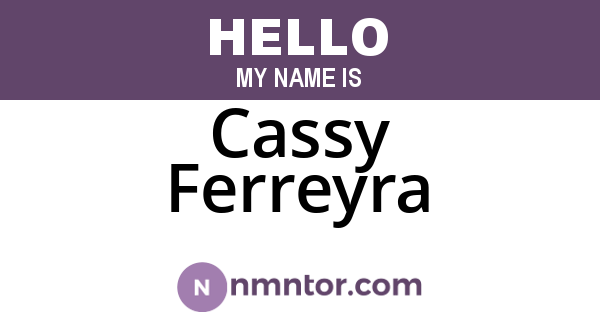 Cassy Ferreyra