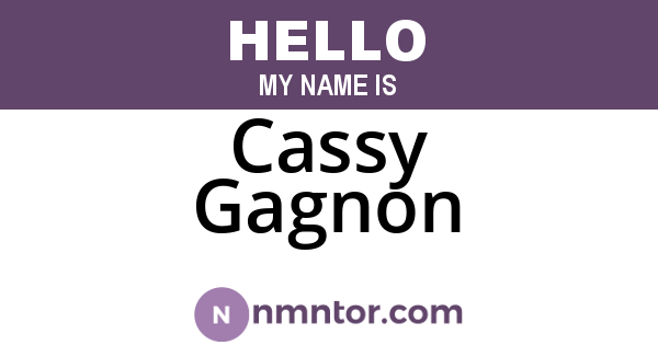 Cassy Gagnon