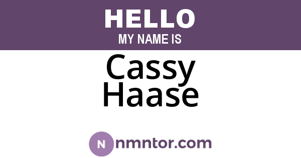 Cassy Haase