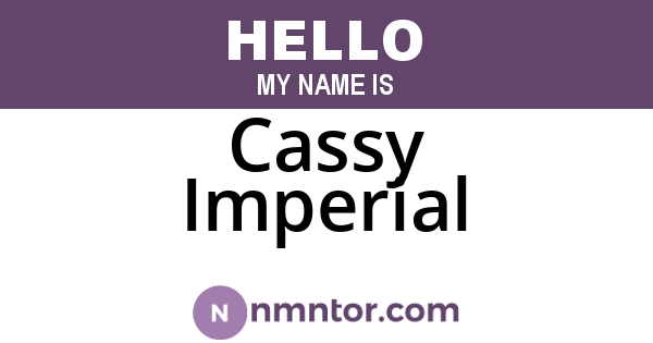 Cassy Imperial