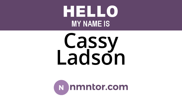 Cassy Ladson