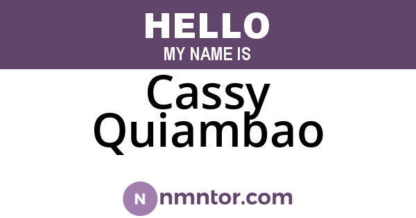 Cassy Quiambao