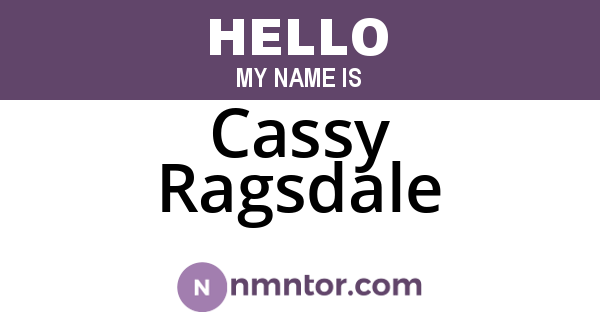 Cassy Ragsdale