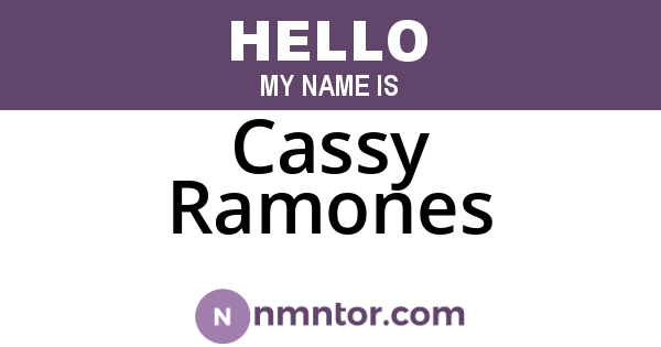 Cassy Ramones