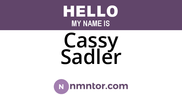 Cassy Sadler
