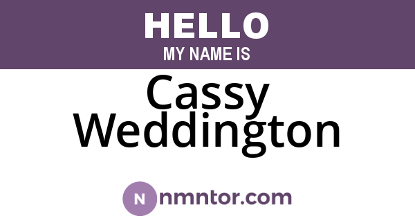 Cassy Weddington