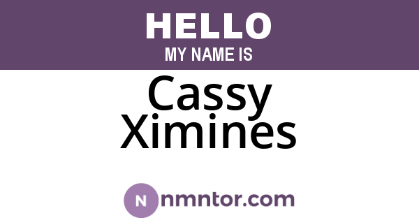 Cassy Ximines