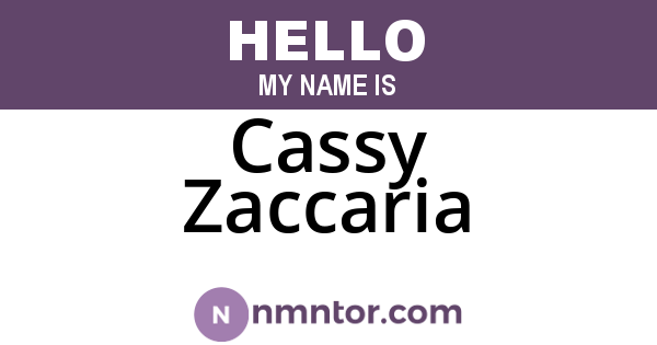 Cassy Zaccaria