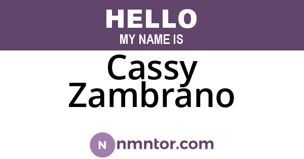 Cassy Zambrano