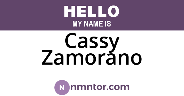 Cassy Zamorano