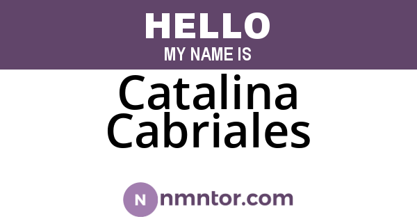 Catalina Cabriales