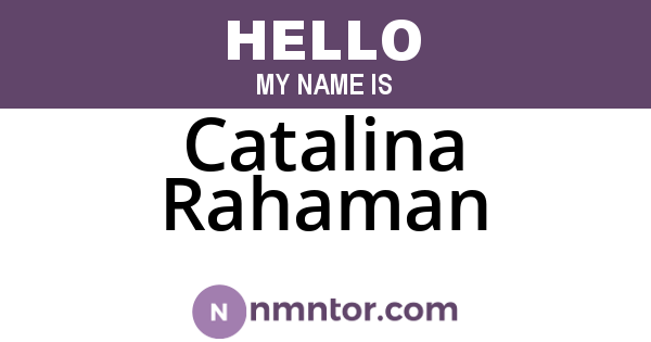 Catalina Rahaman