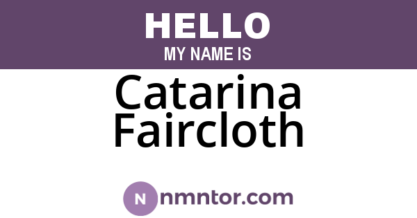 Catarina Faircloth