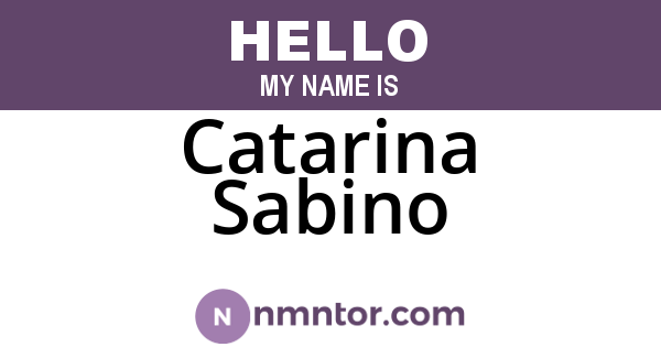 Catarina Sabino