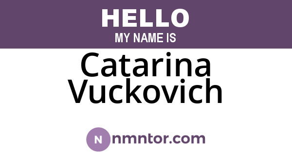 Catarina Vuckovich