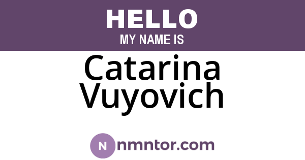 Catarina Vuyovich