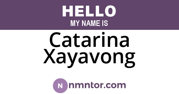 Catarina Xayavong