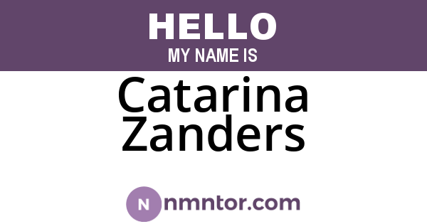 Catarina Zanders