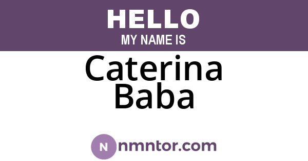 Caterina Baba