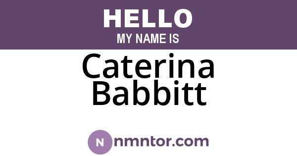 Caterina Babbitt