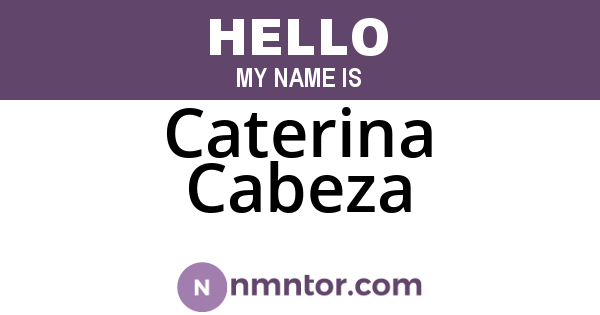 Caterina Cabeza