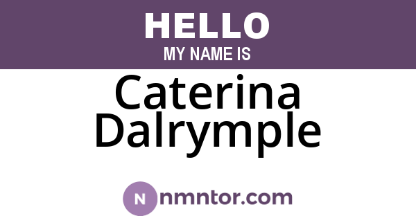 Caterina Dalrymple
