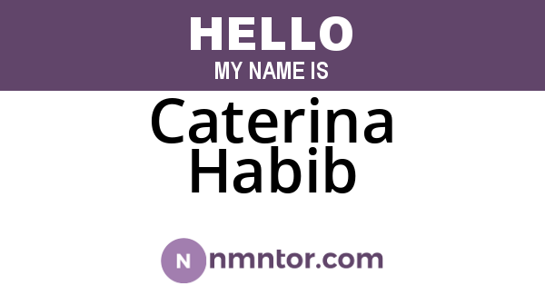 Caterina Habib