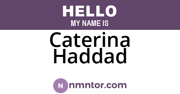 Caterina Haddad