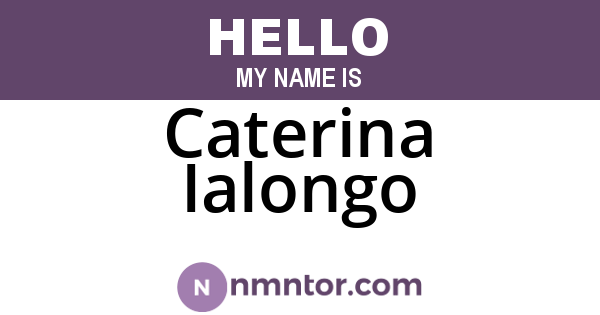 Caterina Ialongo