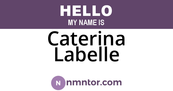 Caterina Labelle