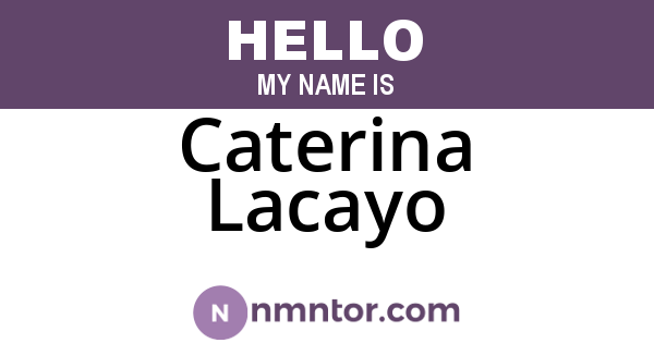Caterina Lacayo