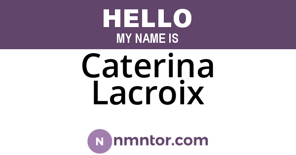 Caterina Lacroix