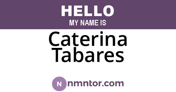 Caterina Tabares