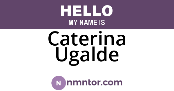 Caterina Ugalde
