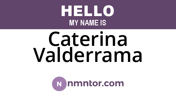 Caterina Valderrama