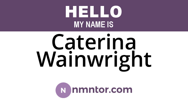 Caterina Wainwright