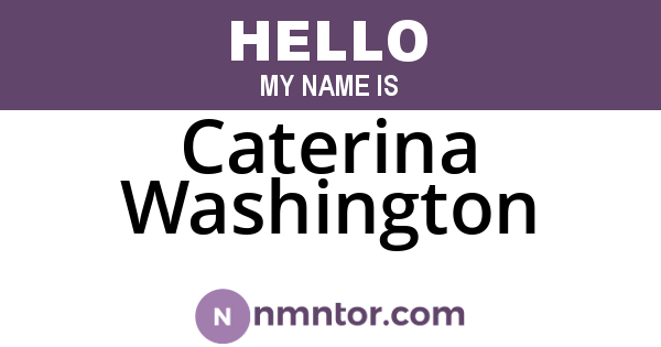Caterina Washington