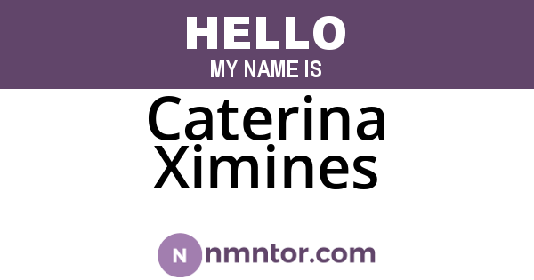 Caterina Ximines